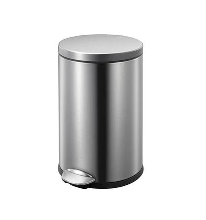 Obsessions Luna Eko 9219 stainless steel step dustbin, Metallic, 3L, front view