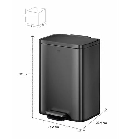 Obsessions Eko Madison Dustbin 12L, Black