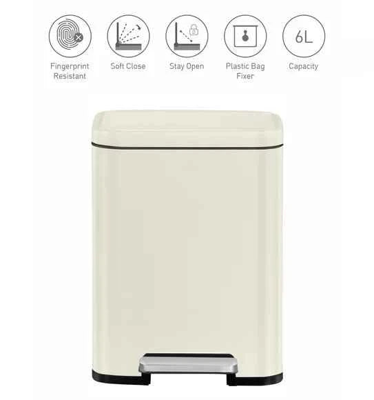 Obsessions Eko Madison Dustbin 12L, White