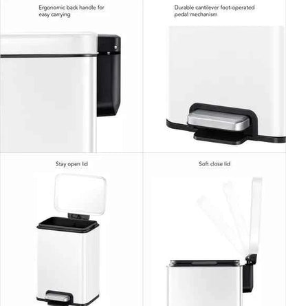 Obsessions Eko Madison Dustbin 12L, White