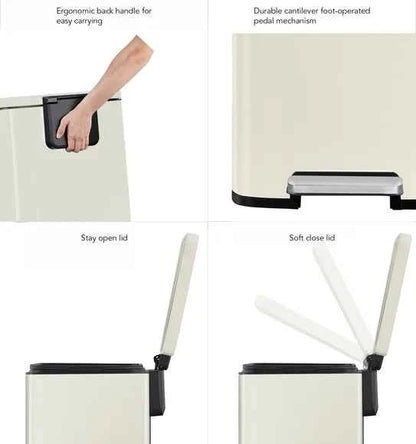 Obsessions Eko Madison Dustbin 12L, White