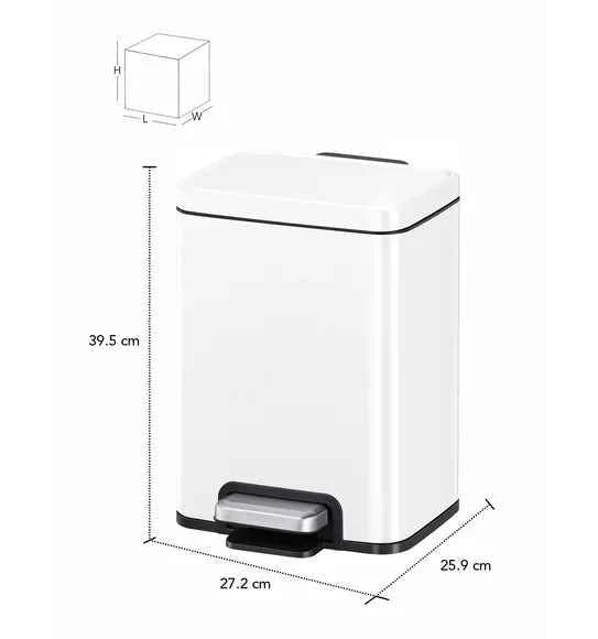 Obsessions Eko Madison Dustbin 12L, White