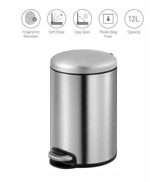 Obsessions Eko Maggey Dustbin 12L, Metallic
