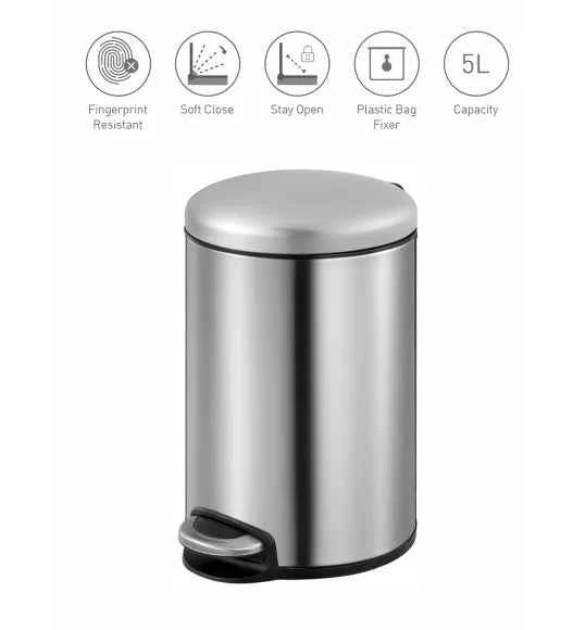 Obsessions Eko Maggey Dustbin 5L, Metallic