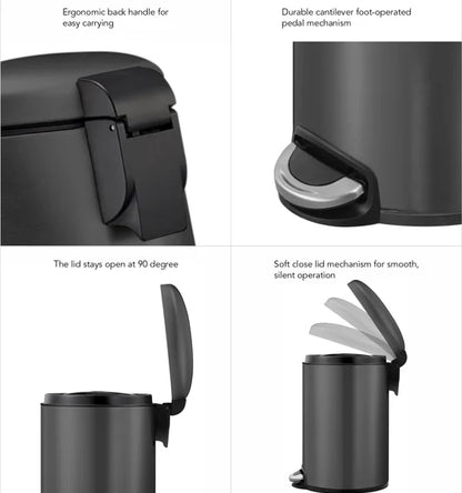 Obsessions Eko Maggey Dustbin 8L, Titanium Grey
