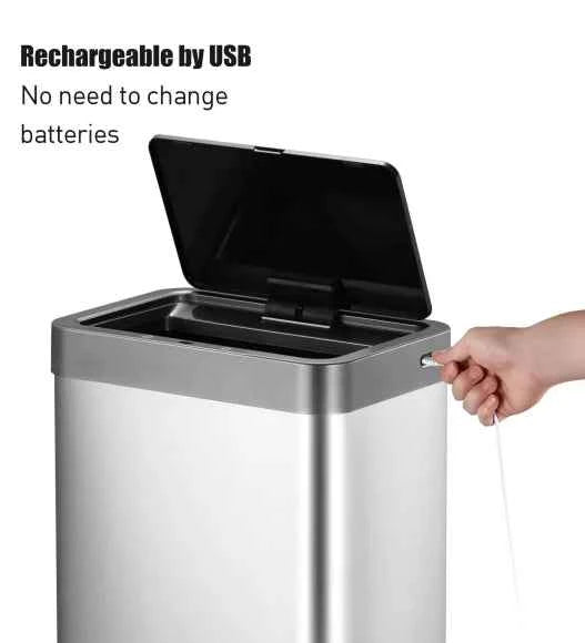 Obsessions Eko Mirage Sensor Bin 80L, Metallic