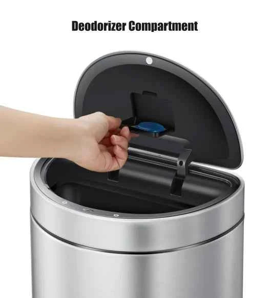 Obsessions Eko Mirage Semi Round Sensor Bin 10L, Metallic