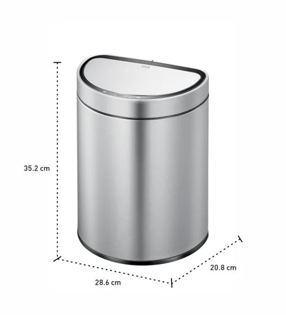 Obsessions Eko Mirage Semi Round Sensor Bin 10L, Metallic