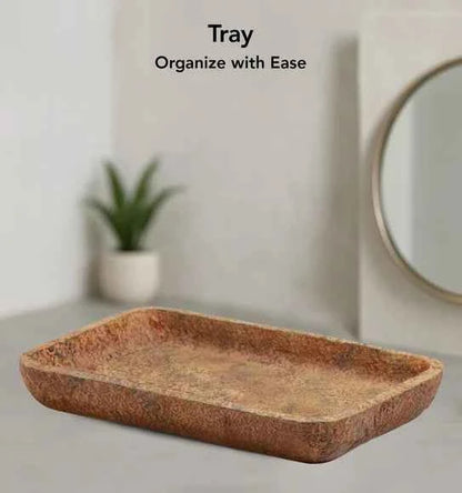 Obsessions Myra Polyresin 3pc Bathroom Set, Chocolate