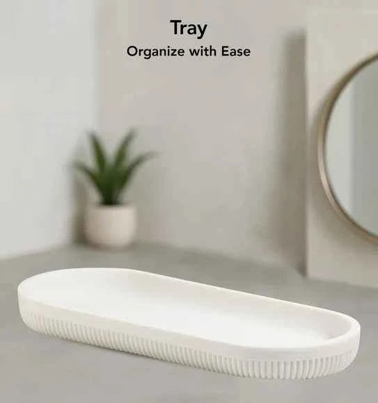 Obsessions Myra Polyresin 3pc Bathroom Set, White