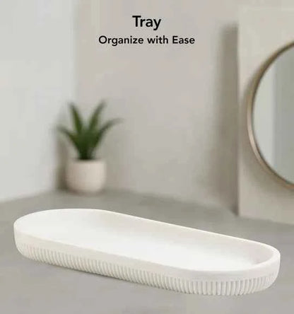 Obsessions Myra Polyresin 3pc Bathroom Set, White