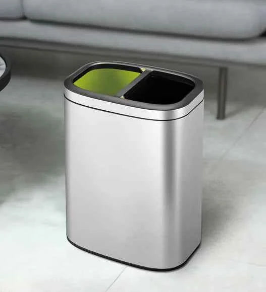 Obsessions Eko Oli Cube Open Bin 10+10L, Metallic