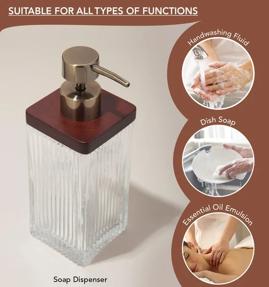 Obsessions Prism Glass 3pc Bathroom Set, Brown