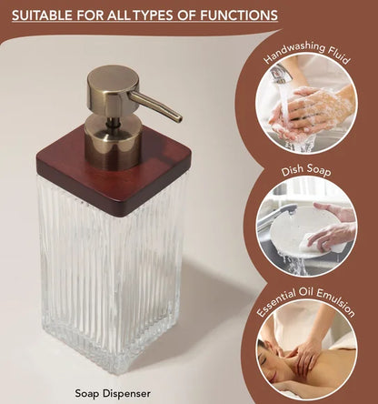 Obsessions Prism Glass 3pc Bathroom Set, Brown