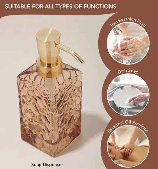 Obsessions Prism Glass 3pc Bathroom Set, Copper
