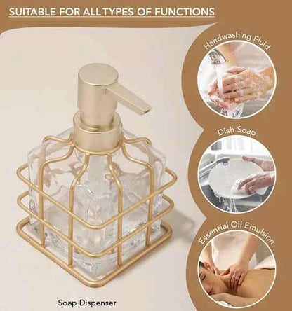 Obsessions Prism Glass 3pc Bathroom Set, Gold