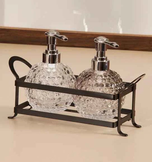 Obsessions Prism Glass 3pc Bathroom Set, Transparent