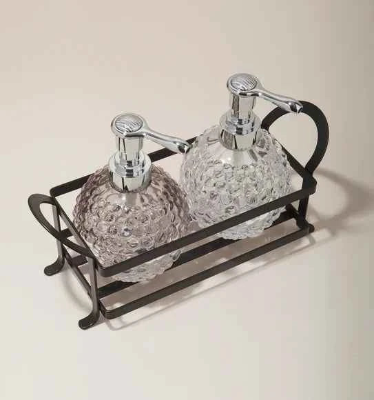 Obsessions Prism Glass 3pc Bathroom Set, Transparent