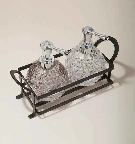 Obsessions Prism Glass 3pc Bathroom Set, Transparent
