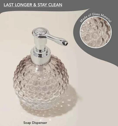 Obsessions Prism Glass 3pc Bathroom Set, Transparent