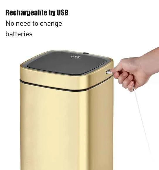 Obsessions Eko Sensor Bin 12L, Champagne Gold