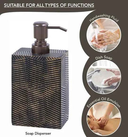 Obsessions Vibe Polyresin 4pc Bathroom Set, Brown