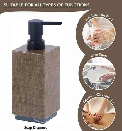 Obsessions Vibe Polyresin 4pc Bathroom Set, Wood