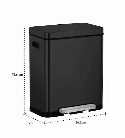 Obsessions Eko X Cube Dustbin 20L, Black