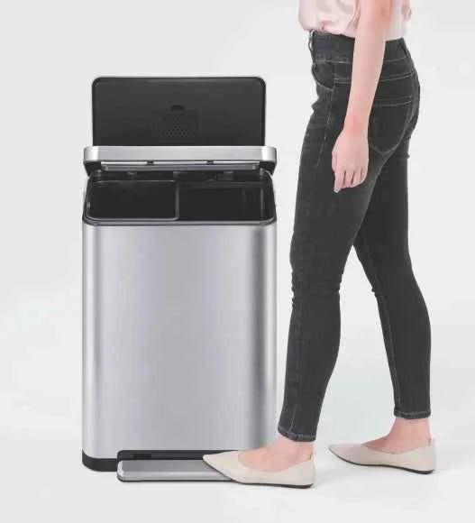 Obsessions Eko X Cube Dustbin 20L, Metallic