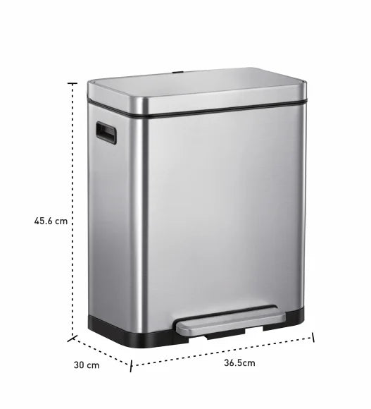 Obsessions Eko X Cube Dustbin 20L, Metallic