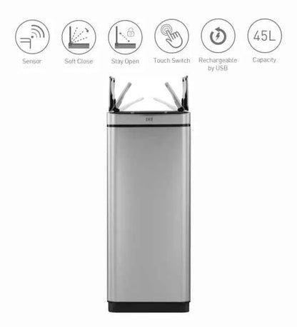 Obsessions Eko X Wing Sensor Bin 45L, Metallic