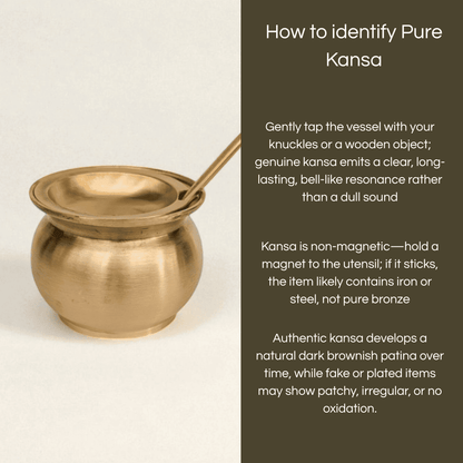 Kansyam Bronze Pooja Vessel for Oil Ghee Loti 220ml with a polished, shiny finish