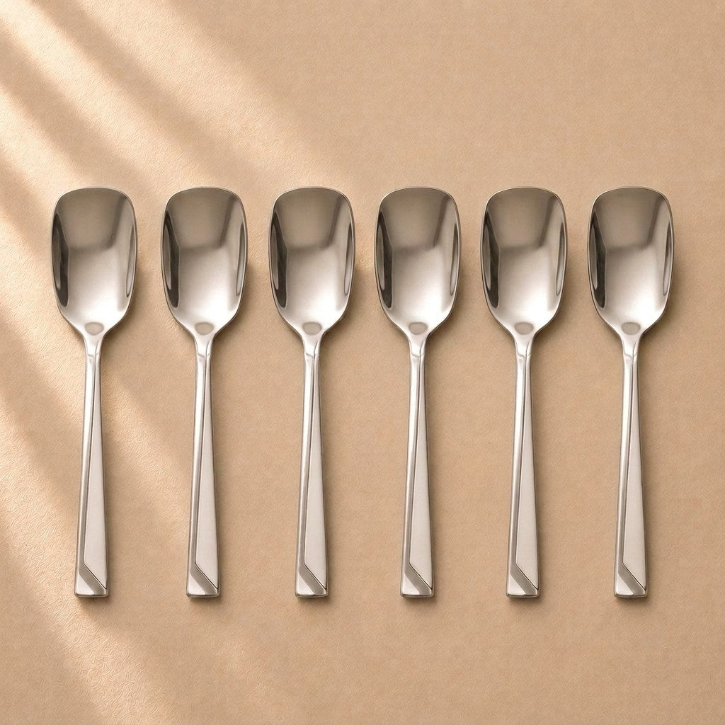 Kishco Olympus Stainless Steel Ice Cream Spoon, Set of 6