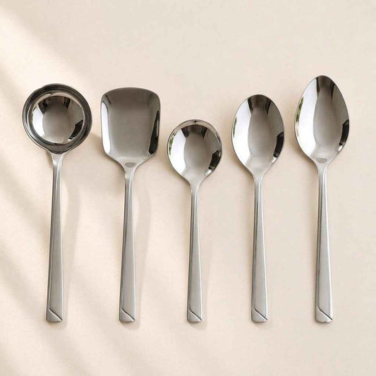 Kishco Cutlery Olympus Stainless Steel Serving Set, 5 Pcs Gift Set