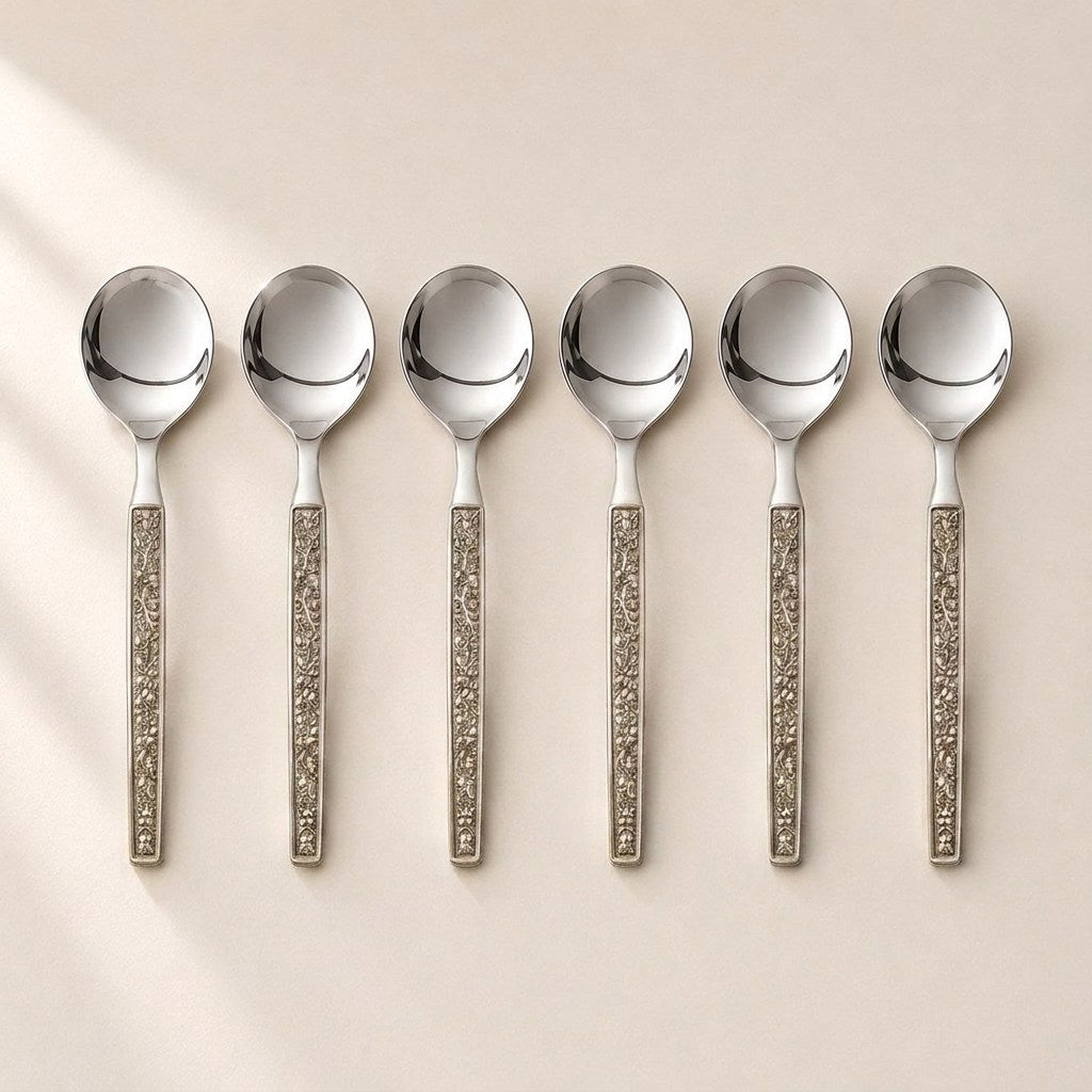 Kishco Parma Stainless Steel Soup Spoon, Set of 6