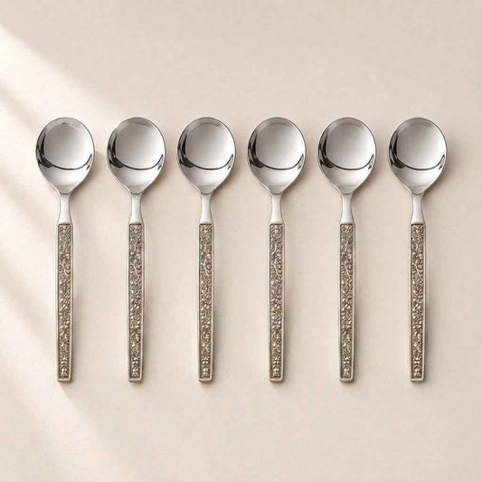 Kishco Cutlery Parma Stainless Steel Soup Spoon, Set of 6