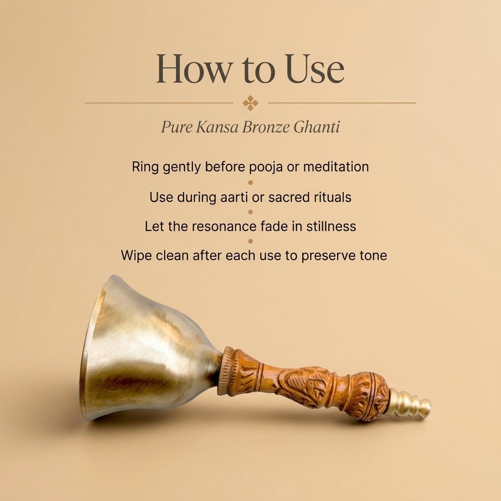 How to use a Kansa bronze pooja hand bell