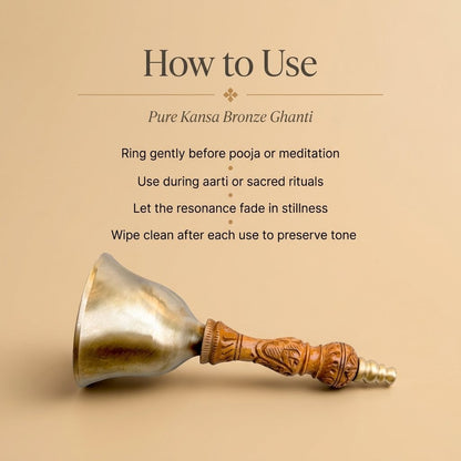 How to use a Kansa bronze pooja hand bell