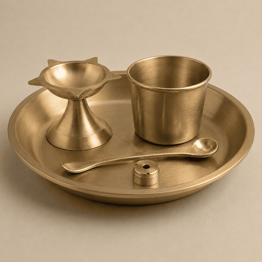 Kansa Pooja Set Medium, 6 pcs