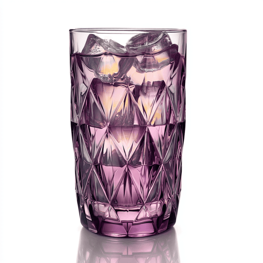 Prisma Colored Glasses Set of 6 Purple 500ml multi-use glass with ice and water by CarryHome