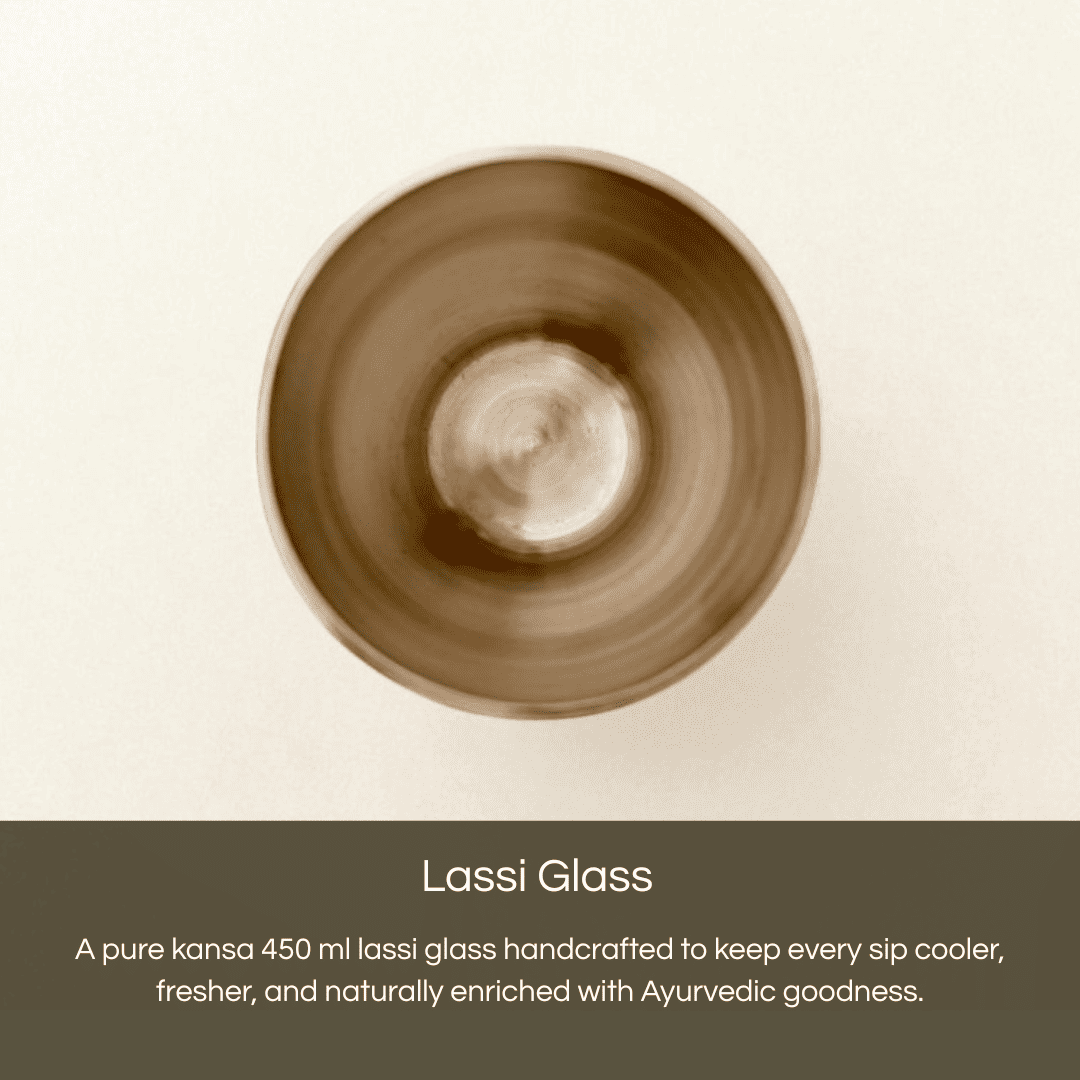Pure kansa lassi glass bronze handcrafted for cooler and fresher sipping experiences