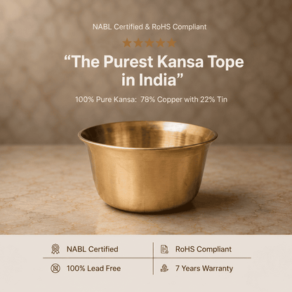 Kansa Tope Patila, Extra Large, Matte finish, 2300ml