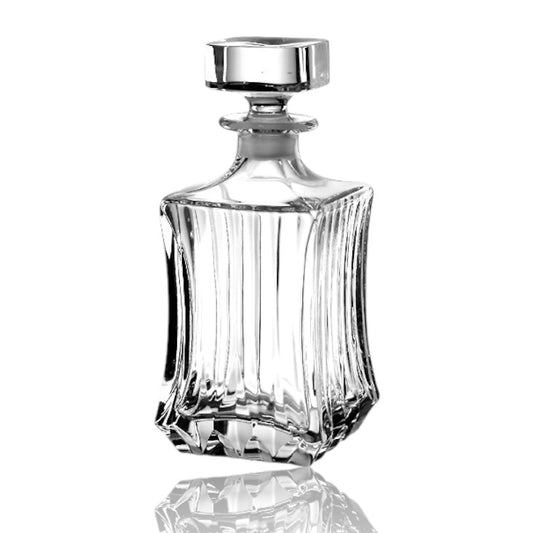 RCR Adagio whiskey decanter made of fine crystal with elegant ribbed design for stylish serving