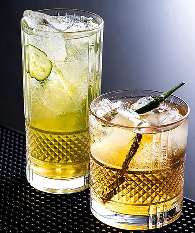 RCR Brillante cocktail glasses set featuring elegant designs for serving refreshing drinks