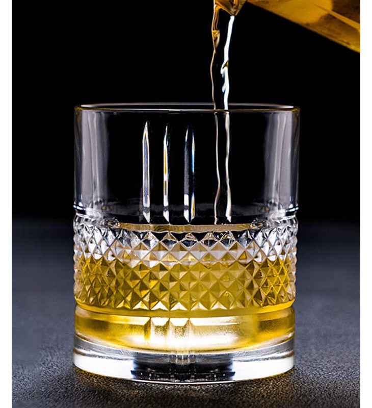 RCR Brillante DOF Crystal Whiskey Glasses, 335ml, Set of 6