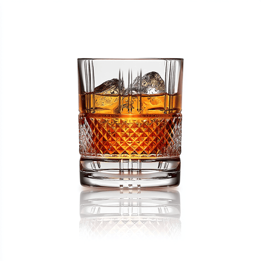 RCR Brillante DOF Crystal Whiskey Glasses, 335ml, Set of 6 with white background