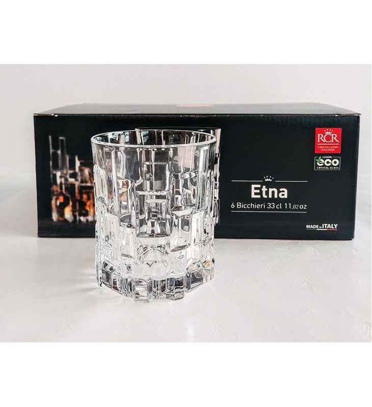 RCR Etna DOF Crystal Whiskey Glasses, 330ml, Set of 6