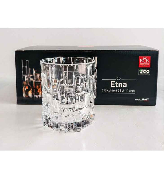 RCR Etna DOF Crystal Whiskey Glasses, 330ml, Set of 6