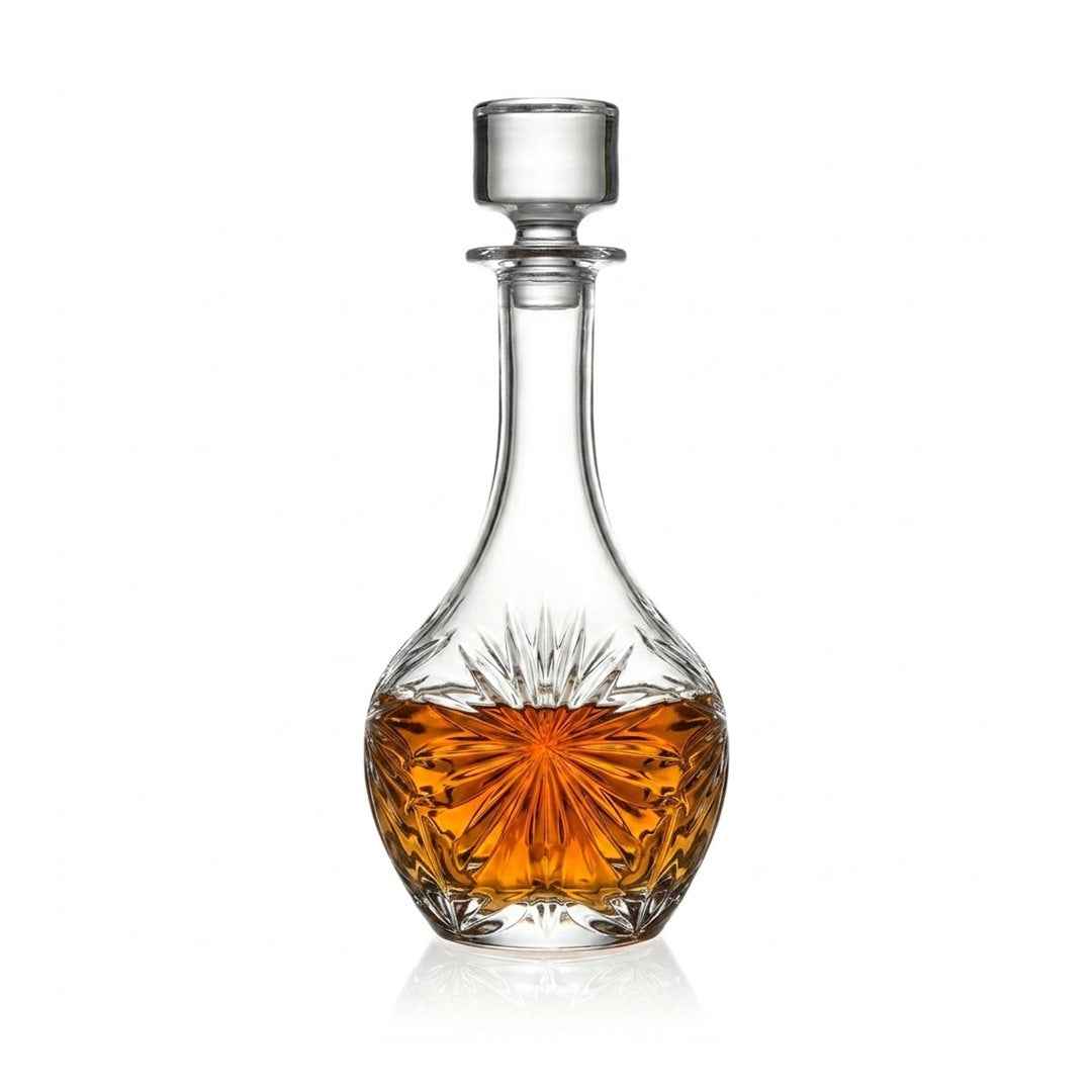 RCR Oasis Crystal Glass Whiskey Decanter Bottle Round, 1000ml