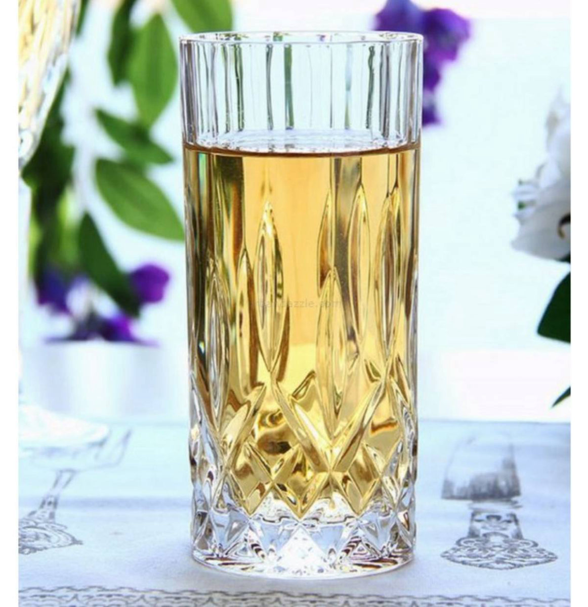 RCR Opera Cocktail Tumbler Set featuring elegant cut glass design for stylish drink presentation